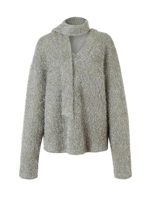 V-neck Knitwear Top