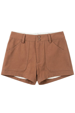 V-Neck Lace-Up Cardigan and Shorts Set-Up