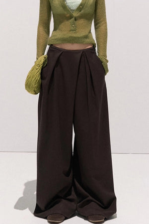 V-Neck Long Sleeve Wool Knit Top
