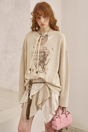 V-Neck Pullover Sweater