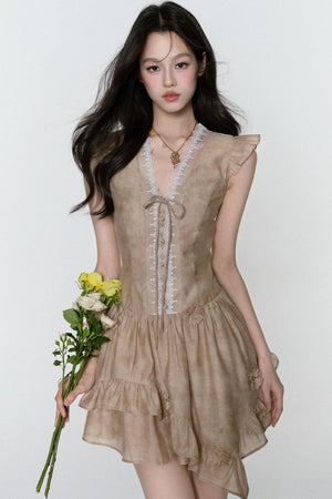 V-Neck Sleeve Dress