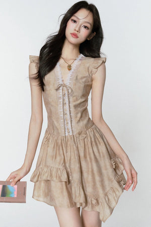 V-Neck Sleeve Dress