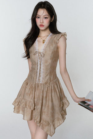 V-Neck Sleeve Dress