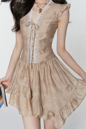 V-Neck Sleeve Dress