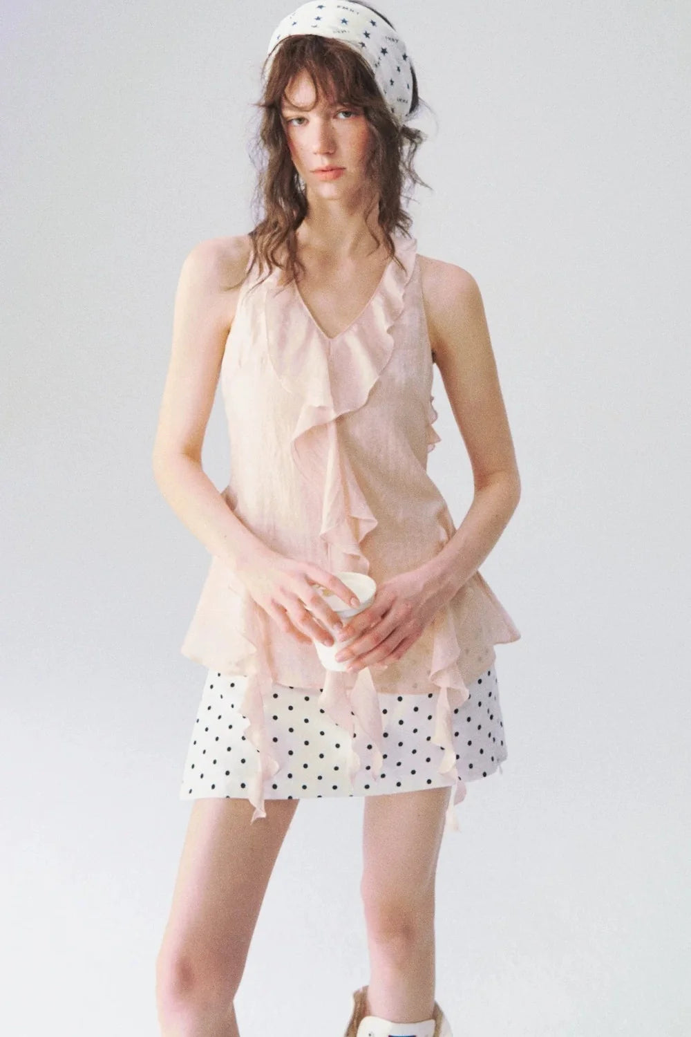 V-Neck Sleeveless Halter Top