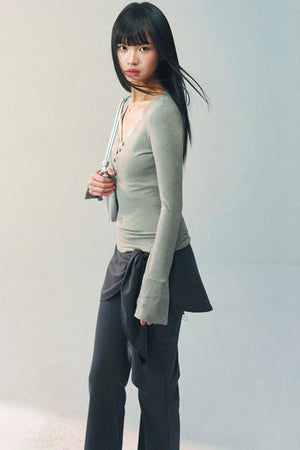 V-Neck Slim Top