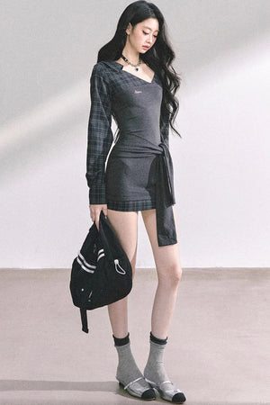 V-Neck Slimming Dress