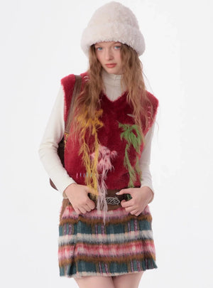 V-neck sweater knitted vest