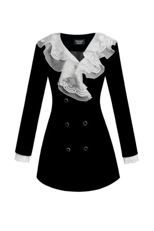 Velvet Lace Embroidered Dress