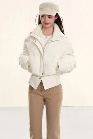Velvet-Like Ruffle Trim Coat