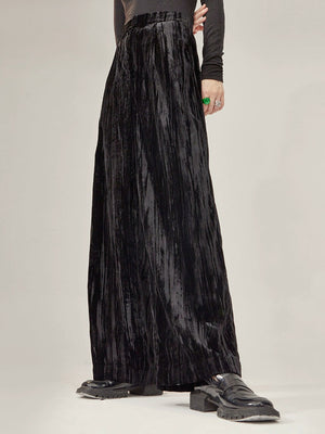 Velvet pre-fall wide-leg pants
