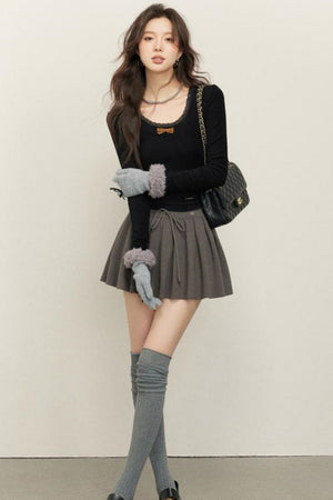 Velvet Ribbon Shirt