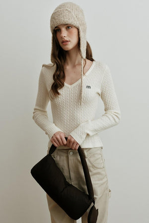 Velvet Twist Knitting Top