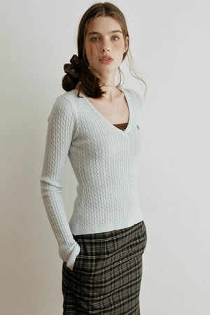 Velvet Twist Knitting Top