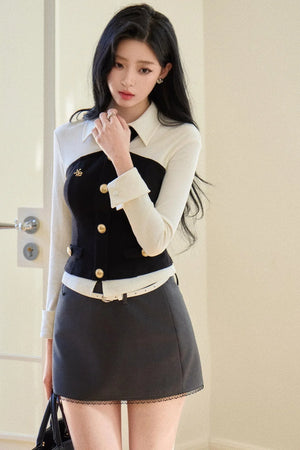 Versatile Gray A-Line Skirt