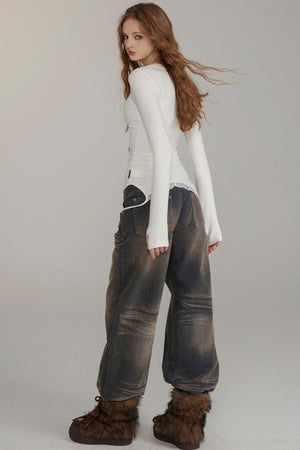Versatile Lace Long-Sleeve Top