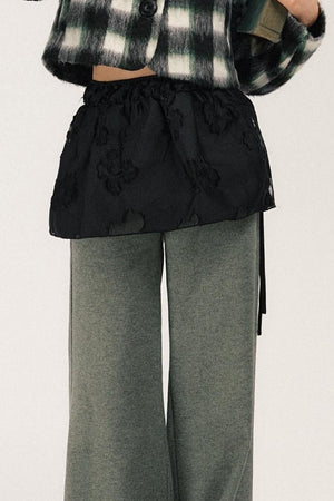 Versatile Lace-up Waist Skirt