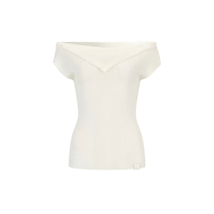 Versatile Off-Shoulder Knit Top