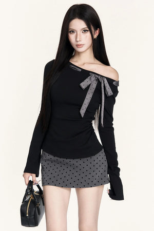 Versatile Polka Dot Hip Skirt
