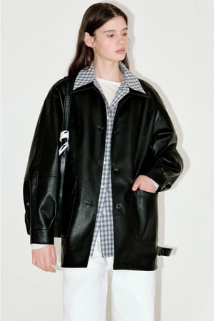 Versatile Retro Leather Jacket