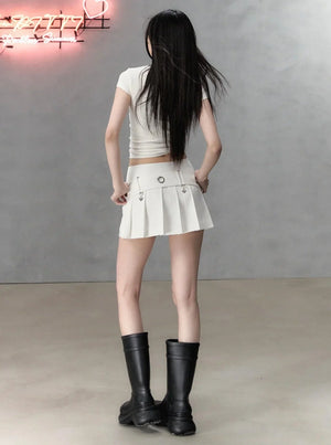 Versatile Sporty Pleated Skirt