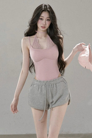 Vertical Ribbed Halter Top