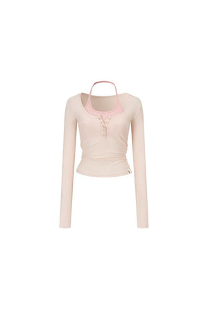 Viapitti Halter Neck Faux Lyocell Top