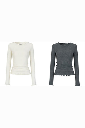 Viapitti Wavy Edge Layered T-Shirt Set-Up