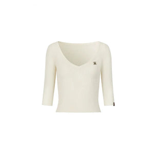 Viapitti Wool Silk V-Neck T-Shirt
