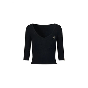 Viapitti Wool Silk V-Neck T-Shirt
