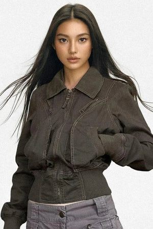 Vintage Army Green Heavy Top