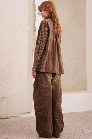 Vintage Beaded Suede Shirt