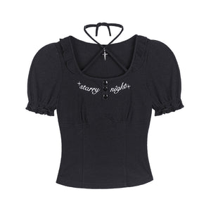 Vintage Black Lace Top
