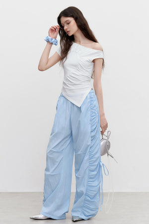 Vintage Blue Tie-Up Pants