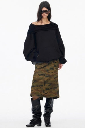 Vintage Camouflage Slimming Mermaid Skirt