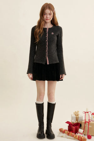 Vintage Checkered Cardigan