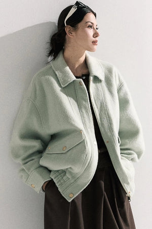 Vintage Crewneck Wool Knit Cardigan
