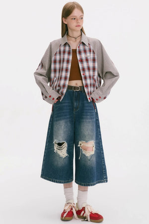 Vintage Denim Wide-Leg Jeans