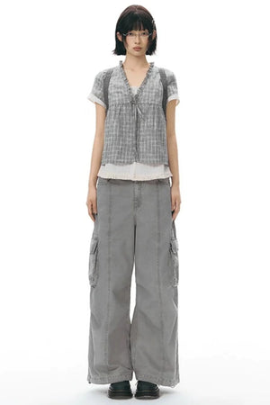 Vintage Embroidered Cargo Pants
