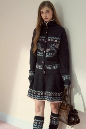 Vintage Fair Island Knitted Sweater Set-Up