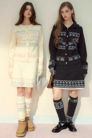 Vintage Fair Island Knitted Sweater Set-Up