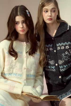 Vintage Fair Island Knitted Sweater Set-Up