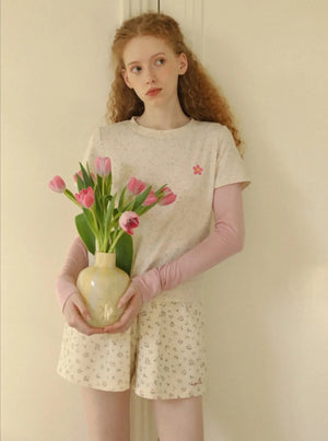 Vintage Floral Slim T-Shirt