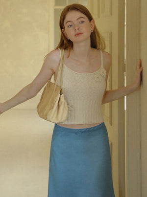 Vintage French Crochet Vest Top