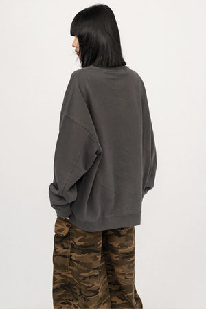 Vintage Gray Crew Neck Top