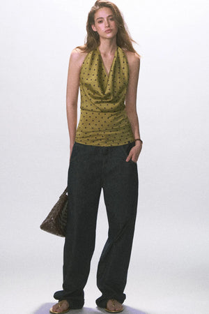 Vintage Halter Neck Tank Top