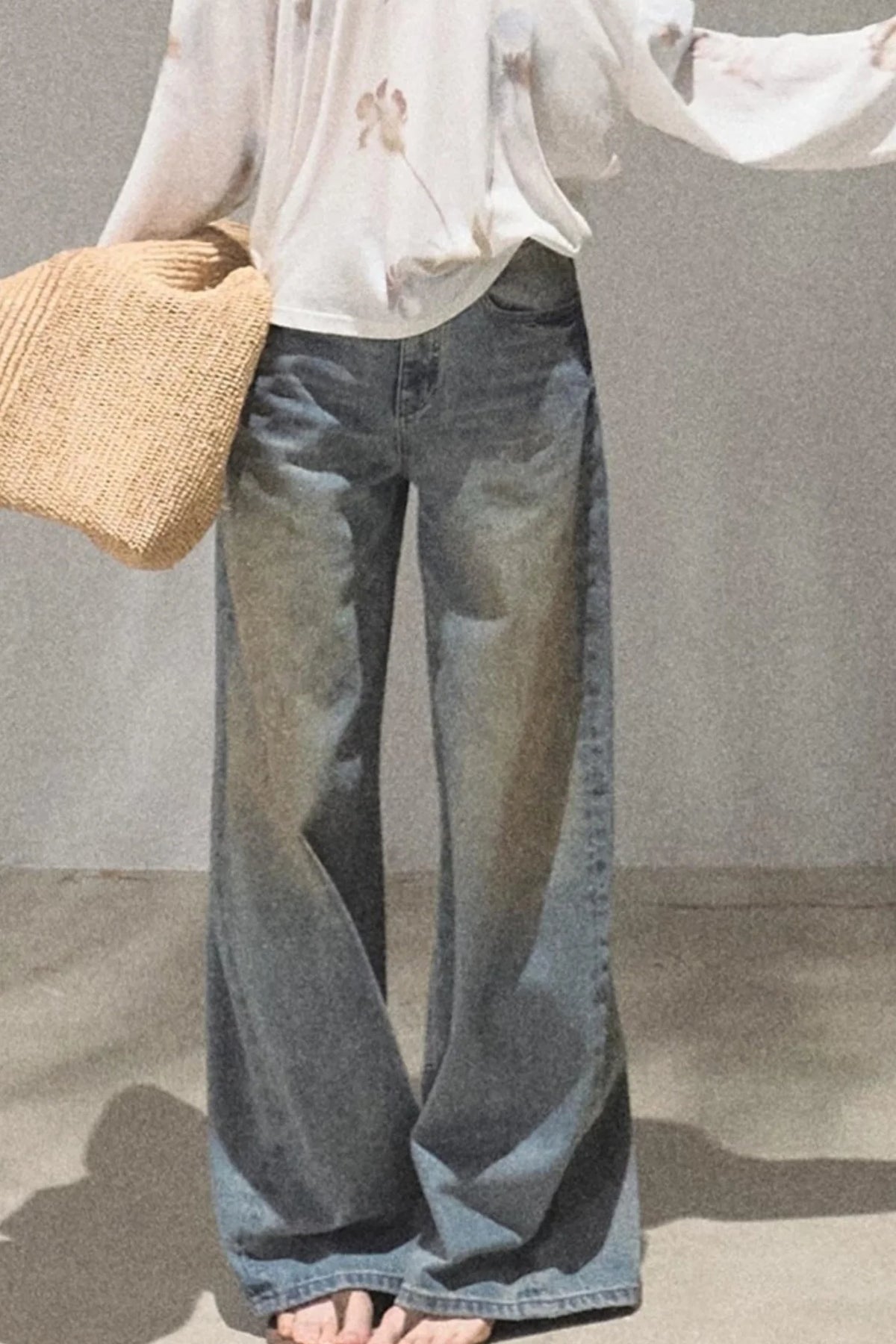 Vintage Hand-Painted Jeans Set
