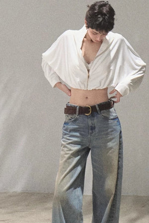 Vintage Hand-Painted Jeans Set