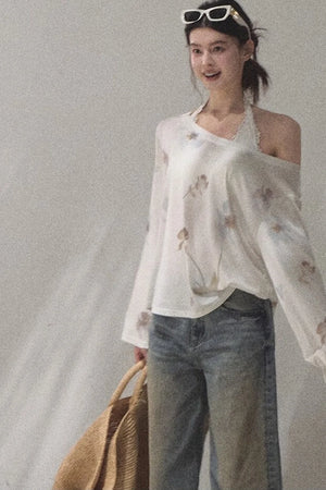 Vintage Hand-Painted Jeans Set