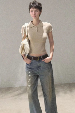 Vintage Hand-Painted Jeans Set